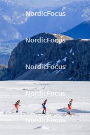 14.10.2024, Ramsau am Dachstein, Austria (AUT): Lea Meier (SUI), Lisa Theresa Hauser (AUT), Amy Baserga (SUI), (l-r) - Biathlon summer training, Dachsteinglacier, Ramsau am Dachstein (AUT). www.nordicfocus.com. © Manzoni/NordicFocus. Every downloaded picture is fee-liable.