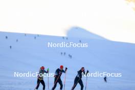 14.10.2024, Ramsau am Dachstein, Austria (AUT): Matthias Riebli (SUI), Lena Haecki-Gross (SUI), (l-r) - Biathlon summer training, Dachsteinglacier, Ramsau am Dachstein (AUT). www.nordicfocus.com. © Manzoni/NordicFocus. Every downloaded picture is fee-liable.