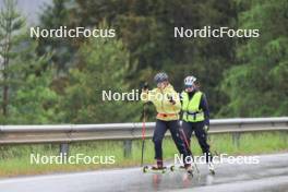 21.05.2024, Lenzerheide, Switzerland (SUI): Lydia Hiernickel (SUI), Lena Haecki-Gross (SUI), (l-r) - Biathlon summer training, Lenzerheide (SUI). www.nordicfocus.com. © Manzoni/NordicFocus. Every downloaded picture is fee-liable.