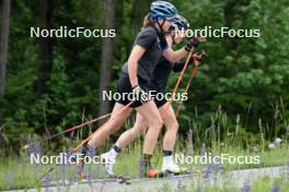 15.05.2024, Ruhpolding, Germany (GER): Franziska Preuss (GER), Marion Wiesensarter (GER), (l-r) - Biathlon summer training, Ruhpolding (SUI). www.nordicfocus.com. © Reiter/NordicFocus. Every downloaded picture is fee-liable.