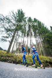 30.09.2024, Lavaze, Italy (ITA): Beatrice Trabucchi (ITA), Martina Trabucchi (ITA), (l-r) - Biathlon summer training, Lavaze (ITA). www.nordicfocus.com. © Barbieri/NordicFocus. Every downloaded picture is fee-liable.