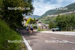 20.06.2024, Lavaze, Italy (ITA): Patrick Braunhofer (ITA), Dorothea Wierer (ITA), (l-r)  - Biathlon summer training, Lavaze (ITA). www.nordicfocus.com. © Vanzetta/NordicFocus. Every downloaded picture is fee-liable.