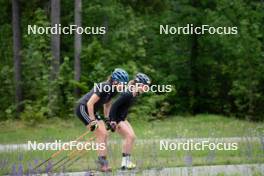 15.05.2024, Ruhpolding, Germany (GER): Franziska Preuss (GER), Marion Wiesensarter (GER), (l-r) - Biathlon summer training, Ruhpolding (SUI). www.nordicfocus.com. © Reiter/NordicFocus. Every downloaded picture is fee-liable.