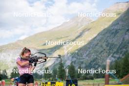 29.08.2024, Bessans, France (FRA): Oceane Michelon (FRA) - Biathlon summer training, Bessans (FRA). www.nordicfocus.com. © Authamayou/NordicFocus. Every downloaded picture is fee-liable.