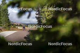 22.10.2024, Lavaze, Italy (ITA): Sturla Holm Laegreid (NOR), Johannes Thingnes Boe (NOR), (l-r)  - Biathlon summer training, Lavaze (ITA). www.nordicfocus.com. © Vanzetta/NordicFocus. Every downloaded picture is fee-liable.