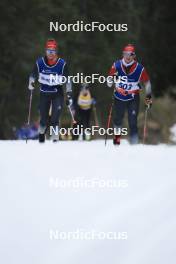 06.11.2024, Davos, Switzerland (SUI): Nadine Faehndrich (SUI), Lydia Hiernickel (SUI), (l-r) - Biathlon training, snowfarming track, Davos (SUI). www.nordicfocus.com. © Manzoni/NordicFocus. Every downloaded picture is fee-liable.