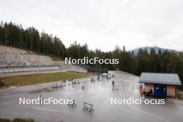 13.10.2024, Ramsau am Dachstein, Austria (AUT): Event Feature: Overview over the shooting range - Biathlon summer training, Ramsau am Dachstein (AUT). www.nordicfocus.com. © Manzoni/NordicFocus. Every downloaded picture is fee-liable.