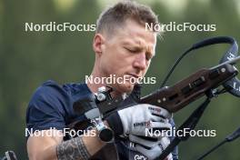 27.08.2024, Martell, Italy (ITA): Lukas Hofer (ITA) - Biathlon summer training, Martell (ITA). www.nordicfocus.com. © Vanzetta/NordicFocus. Every downloaded picture is fee-liable.