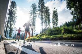 06.08.2024, Lavaze, Italy (ITA): Anna Gandler (AUT), Anna Andexer (AUT), (l-r)  - Biathlon summer training, Lavaze (ITA). www.nordicfocus.com. © Barbieri/NordicFocus. Every downloaded picture is fee-liable.