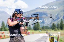 28.08.2024, Bessans, France (FRA): Lou Jeanmonnot (FRA) - Biathlon summer training, Bessans (FRA). www.nordicfocus.com. © Authamayou/NordicFocus. Every downloaded picture is fee-liable.