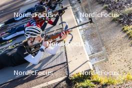 21.10.2024, Lavaze, Italy (ITA): Maren Hjelmeset Kirkeeide (NOR) - Biathlon summer training, Lavaze (ITA). www.nordicfocus.com. © Vanzetta/NordicFocus. Every downloaded picture is fee-liable.