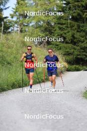 15.07.2024, Lenzerheide, Switzerland (SUI): Vincent Bonacci (USA), Vaclav Cervenka (USA), (l-r) - Biathlon summer training, Lenzerheide (SUI). www.nordicfocus.com. © Manzoni/NordicFocus. Every downloaded picture is fee-liable.