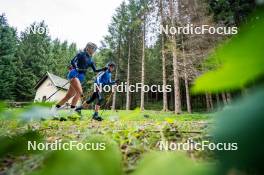 30.09.2024, Lavaze, Italy (ITA): Hannah Auchentaller (ITA), Sara Scattolo (ITA), (l-r) - Biathlon summer training, Lavaze (ITA). www.nordicfocus.com. © Barbieri/NordicFocus. Every downloaded picture is fee-liable.