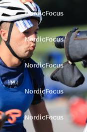 18.07.2024, Lenzerheide, Switzerland (SUI): Vincent Bonacci (USA) - Biathlon summer training, Lenzerheide (SUI). www.nordicfocus.com. © Manzoni/NordicFocus. Every downloaded picture is fee-liable.