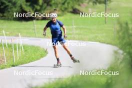 18.07.2024, Lenzerheide, Switzerland (SUI): Vincent Bonacci (USA) - Biathlon summer training, Lenzerheide (SUI). www.nordicfocus.com. © Manzoni/NordicFocus. Every downloaded picture is fee-liable.