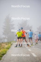 02.09.2024, Font-Romeu, France (FRA): Viktor Brandt (SWE), Anton Ivarsson (SWE), (l-r) - Biathlon summer training, Font-Romeu (FRA). www.nordicfocus.com. © Authamayou/NordicFocus. Every downloaded picture is fee-liable.