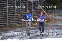 06.11.2024, Davos, Switzerland (SUI): Niklas Hartweg (SUI), Lydia Hiernickel (SUI), (l-r) - Biathlon training, snowfarming track, Davos (SUI). www.nordicfocus.com. © Manzoni/NordicFocus. Every downloaded picture is fee-liable.