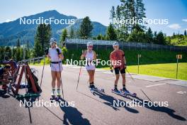 27.06.2024, Lavaze, Italy (ITA): Ida Lien (NOR), Ingrid Landmark Tandrevold (NOR), Juni Arnekleiv (NOR), (l-r)  - Biathlon summer training, Lavaze (ITA). www.nordicfocus.com. © Barbieri/NordicFocus. Every downloaded picture is fee-liable.