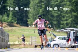 28.08.2024, Bessans, France (FRA): Julia Simon (FRA) - Biathlon summer training, Bessans (FRA). www.nordicfocus.com. © Authamayou/NordicFocus. Every downloaded picture is fee-liable.