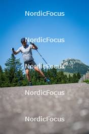 31.07.2024, Lavaze, Italy (ITA): Antonin Guigonnat (FRA) - Biathlon summer training, Lavaze (ITA). www.nordicfocus.com. © Barbieri/NordicFocus. Every downloaded picture is fee-liable.