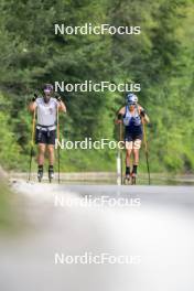 20.06.2024, Lavaze, Italy (ITA): Patrick Braunhofer (ITA), Dorothea Wierer (ITA), (l-r)  - Biathlon summer training, Lavaze (ITA). www.nordicfocus.com. © Vanzetta/NordicFocus. Every downloaded picture is fee-liable.