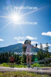 27.06.2024, Lavaze, Italy (ITA): Juni Arnekleiv (NOR), Ida Lien (NOR), (l-r)  - Biathlon summer training, Lavaze (ITA). www.nordicfocus.com. © Barbieri/NordicFocus. Every downloaded picture is fee-liable.