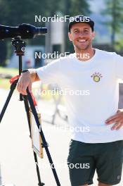 15.07.2024, Lenzerheide, Switzerland (SUI): Emil Bormetti (ITA), Coach Team USA - Biathlon summer training, Lenzerheide (SUI). www.nordicfocus.com. © Manzoni/NordicFocus. Every downloaded picture is fee-liable.