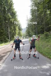 18.06.2024, Correncon-en-Vercors, France (FRA): Emilien Claude (FRA), Fabien Claude (FRA), (l-r) - Biathlon summer training, Correncon-en-Vercors (FRA). www.nordicfocus.com. © Joly/NordicFocus. Every downloaded picture is fee-liable.