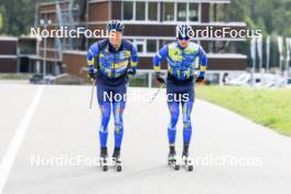 15.09.2024, Lenzerheide, Switzerland (SUI): Bogdan Tsymbal (UKR), Artem Tyshchenko (UKR), (l-r) - Sommer Nordic Event 2024, Sommer Biathlon Cup, Lenzerheide (SUI). www.nordicfocus.com. © Manzoni/NordicFocus. Every downloaded picture is fee-liable.