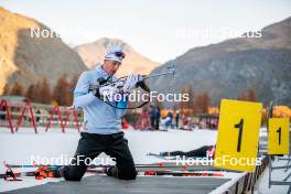 07.11.2024, Bessans, France (FRA): Edgar Geny (FRA) - Biathlon summer training, Bessans (FRA). www.nordicfocus.com. © Authamayou/NordicFocus. Every downloaded picture is fee-liable.