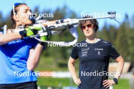 20.05.2024, Lenzerheide, Switzerland (SUI): Aita Gasparin (SUI), Sandra Flunger (AUT) coach Team Switzerland, (l-r) - Biathlon summer training, Lenzerheide (SUI). www.nordicfocus.com. © Manzoni/NordicFocus. Every downloaded picture is fee-liable.