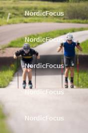 19.06.2024, Lavaze, Italy (ITA): Elia Zeni (ITA), Didier Bionaz (ITA), (l-r)  - Biathlon summer training, Lavaze (ITA). www.nordicfocus.com. © Vanzetta/NordicFocus. Every downloaded picture is fee-liable.