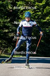 29.09.2024, Lavaze, Italy (ITA): Lukas Hofer (ITA) - Biathlon summer training, Lavaze (ITA). www.nordicfocus.com. © Barbieri/NordicFocus. Every downloaded picture is fee-liable.