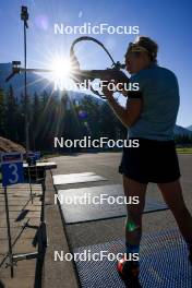 06.08.2024, Lenzerheide, Switzerland (SUI): Lea Meier (SUI) - Biathlon summer training, Lenzerheide (SUI). www.nordicfocus.com. © Manzoni/NordicFocus. Every downloaded picture is fee-liable.