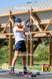 17.08.2024, Font-Romeu, France (FRA): Lou-Anne Dupont Ballet-Baz (FRA) - Biathlon summer training, Font-Romeu (FRA). www.nordicfocus.com. © Authamayou/NordicFocus. Every downloaded picture is fee-liable.