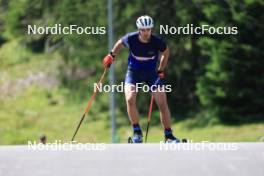 18.07.2024, Lenzerheide, Switzerland (SUI): Nikolas Burkhart (USA) - Biathlon summer training, Lenzerheide (SUI). www.nordicfocus.com. © Manzoni/NordicFocus. Every downloaded picture is fee-liable.