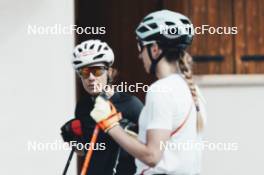 19.05.2024, Forni Avoltri, Italy (ITA): Michela Carrara (ITA), Lisa Vittozzi (ITA), (l-r) - Biathlon summer training, Forni Avoltri (ITA). www.nordicfocus.com. © Del Fabbro/NordicFocus. Every downloaded picture is fee-liable.