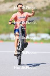 18.07.2024, Lenzerheide, Switzerland (SUI): Vincent Bonacci (USA) - Biathlon summer training, Lenzerheide (SUI). www.nordicfocus.com. © Manzoni/NordicFocus. Every downloaded picture is fee-liable.