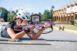 17.08.2024, Font-Romeu, France (FRA): Célia Henaff (FRA) - Biathlon summer training, Font-Romeu (FRA). www.nordicfocus.com. © Authamayou/NordicFocus. Every downloaded picture is fee-liable.