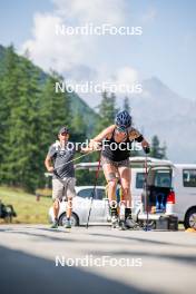 28.08.2024, Bessans, France (FRA): Lou Jeanmonnot (FRA) - Biathlon summer training, Bessans (FRA). www.nordicfocus.com. © Authamayou/NordicFocus. Every downloaded picture is fee-liable.