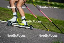 31.07.2024, Lavaze, Italy (ITA): Fischer boots   - Biathlon summer training, Lavaze (ITA). www.nordicfocus.com. © Barbieri/NordicFocus. Every downloaded picture is fee-liable.