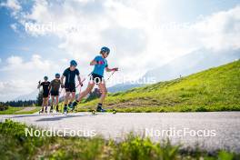 06.06.2024, Lavaze, Italy (ITA): Anton Ivarsson (SWE), Malte Stefansson (SWE), Jesper Nelin (SWE), Elvira Oeberg (SWE), (l-r)  - Biathlon summer training, Lavaze (ITA). www.nordicfocus.com. © Barbieri/NordicFocus. Every downloaded picture is fee-liable.