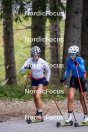 30.09.2024, Lavaze, Italy (ITA): Linda Zingerle (ITA), Rebecca Passler (ITA), (l-r) - Biathlon summer training, Lavaze (ITA). www.nordicfocus.com. © Barbieri/NordicFocus. Every downloaded picture is fee-liable.