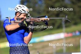 15.07.2024, Lenzerheide, Switzerland (SUI): Nikolas Burkhart (USA) - Biathlon summer training, Lenzerheide (SUI). www.nordicfocus.com. © Manzoni/NordicFocus. Every downloaded picture is fee-liable.