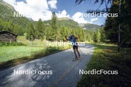 27.08.2024, Martell, Italy (ITA): Giacomel Tommaso (ITA) - Biathlon summer training, Martell (ITA). www.nordicfocus.com. © Vanzetta/NordicFocus. Every downloaded picture is fee-liable.