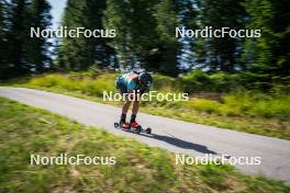 31.07.2024, Lavaze, Italy (ITA): Emilien Claude (FRA) - Biathlon summer training, Lavaze (ITA). www.nordicfocus.com. © Barbieri/NordicFocus. Every downloaded picture is fee-liable.