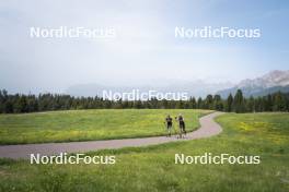 19.06.2024, Lavaze, Italy (ITA): Tommaso Giacomel (ITA), Elia Zeni (ITA), (l-r)  - Biathlon summer training, Lavaze (ITA). www.nordicfocus.com. © Vanzetta/NordicFocus. Every downloaded picture is fee-liable.