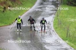 21.05.2024, Lenzerheide, Switzerland (SUI): Lena Haecki-Gross (SUI), Lea Meier (SUI), Elisa Gasparin (SUI), (l-r) - Biathlon summer training, Lenzerheide (SUI). www.nordicfocus.com. © Manzoni/NordicFocus. Every downloaded picture is fee-liable.