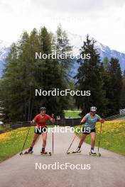 20.05.2024, Lenzerheide, Switzerland (SUI): Lydia Hiernickel (SUI), Lena Haecki-Gross (SUI), (l-r) - Biathlon summer training, Lenzerheide (SUI). www.nordicfocus.com. © Manzoni/NordicFocus. Every downloaded picture is fee-liable.