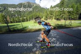 27.08.2024, Martell, Italy (ITA): Giacomel Tommaso (ITA) - Biathlon summer training, Martell (ITA). www.nordicfocus.com. © Vanzetta/NordicFocus. Every downloaded picture is fee-liable.